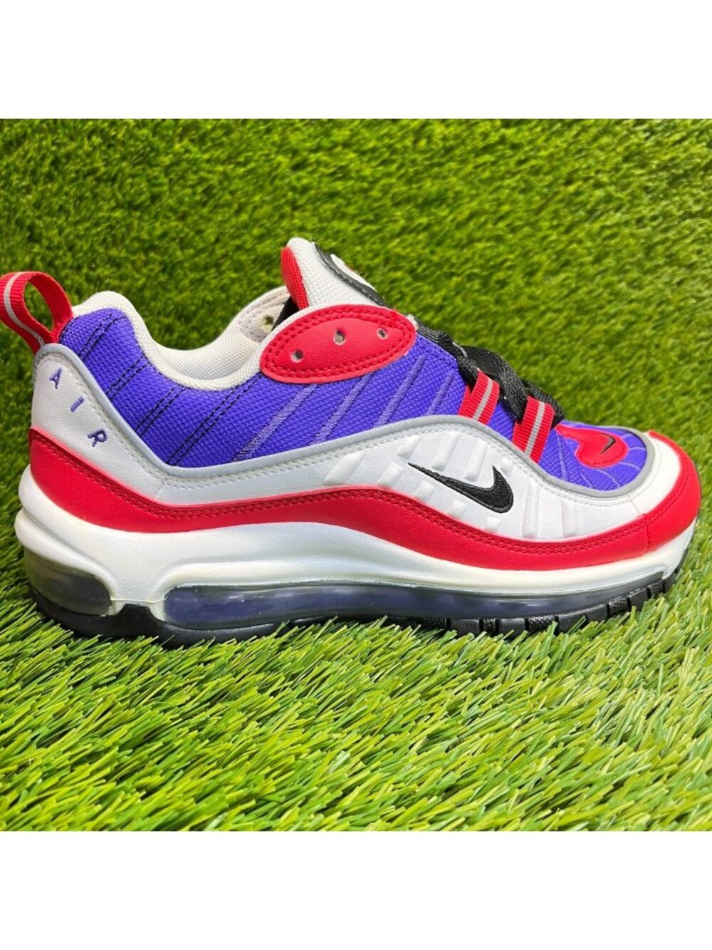 Nike Air Max 98 Womens Size 7 Purple Red White Athletic Running Shoes Sneakers